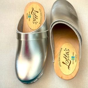 Lotta’s Silver Clogs - worn once